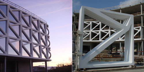Paneel-Vorhangfassade - CIVIDALE (UD) - Styl-Comp - architektonischer Fertigbeton