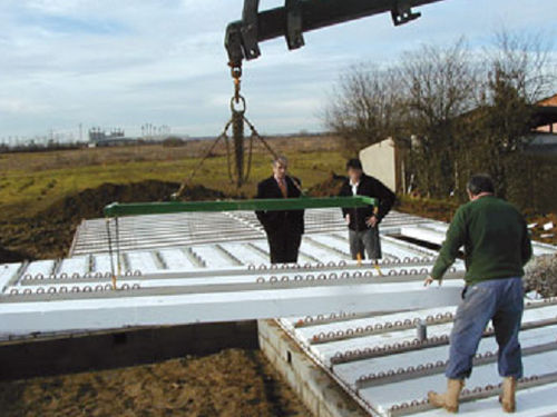 Betonbodenplatte - SEACISOL - SEAC - Polystyrol / Spannbeton / isolierend