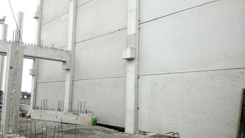 Stahlbetonmauer - SEAC - Fertigbeton / mit modularen Platten / Brandschutz