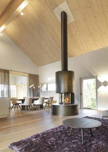Holzkamin - ODEON - Rüegg Cheminée Schweiz AG - Einbau / Ecken / 4 Seiten