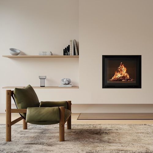 Holz-Kamineinsatz - HEATCUBE - Rüegg Cheminée Schweiz AG - Metall / mit Zwangskonvektion / modern