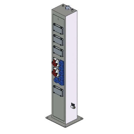 Stromversorgungs-Sperrpfosten - INDUSTRIA - New VMR S.r.l. - stationär / mechanisch / Edelstahl