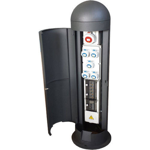 Stromversorgungs-Sperrpfosten - MAGNUM - New VMR S.r.l. - stationär / Edelstahl