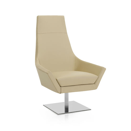 Moderner Sessel - ANAK - DILEOFFICE - Leder / Stoff / Aluminium
