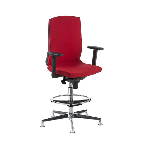 Stoff-Bürohocker - FLEXA - DILEOFFICE - Gestell aus Metall / mit Rollen / Polster