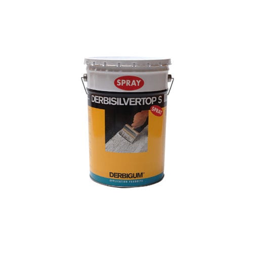 Schutzputz - DERBISILVERTOP® SPRAY - Derbigum - für Dach / für Metall / Bitumen