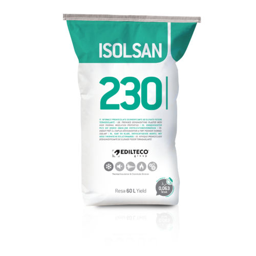 Entfeuchtungsputz - ISOLSAN 230 - EDILTECO Group - wärmereflektierend / Fassaden / Gips