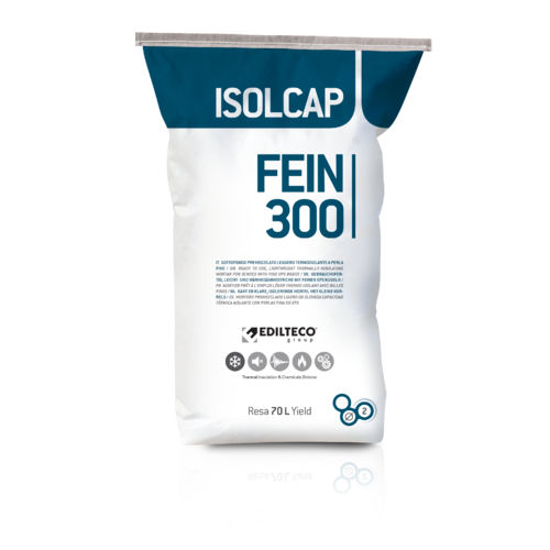 Schutzmörtel - ISOLCAP FEIN 300 - EDILTECO Group - für Estrich / für Zement / isolierend