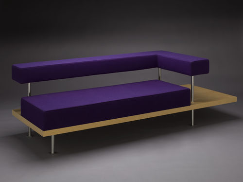 Modernes Sofa - KUBIK - mminterier - Stoff / Leder / violett