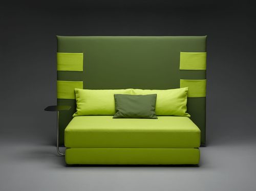 Bettsofa - MY SKIN - mminterier - modern / Leder / mit abnehmbarem Bezug
