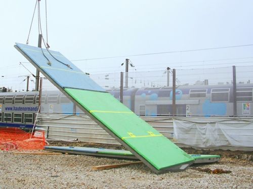 Akustikplatte für abgehängte Decken - Chapsol - Stahlbeton / rechteckig / für professionellen Einsatz