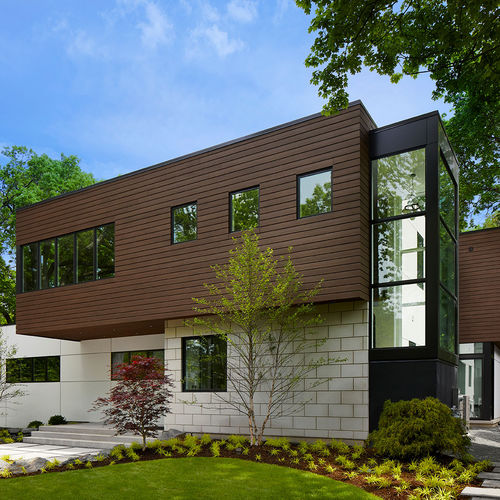 Fassadenverkleidung aus Lamellen - OPEN-JOINT - AZEK Building Products - Holz / poliert / gestrichen