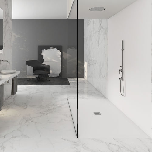 Rechteckige Duschwanne - NATURE - HIDROBOX by absara - zum Einbauen / bodengleich / Mineralwerkstoff