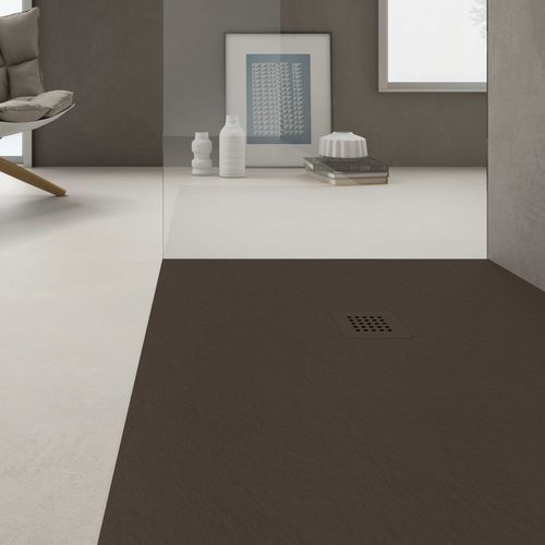 Rechteckige Duschwanne - NEO - HIDROBOX by absara - zum Einbauen / bodengleich / Mineralguss