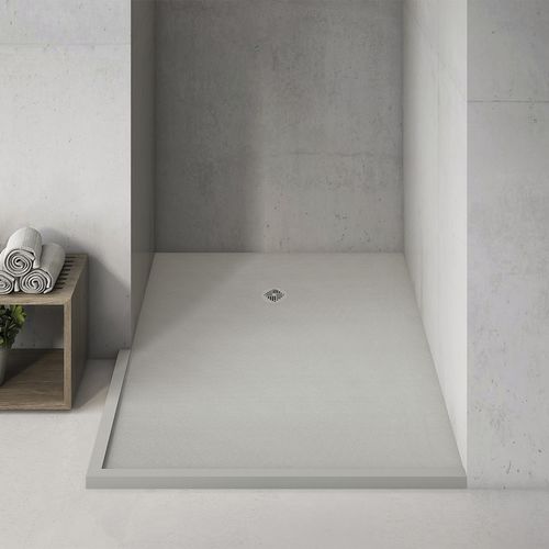Rechteckige Duschwanne - NEO PLUS - HIDROBOX by absara - erhöht / Harz / Schiefer