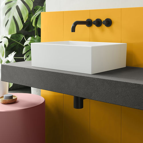 Harz-Arbeitsplatte - ARTOP - HIDROBOX by absara - Schiefer / Zement / für Badezimmer
