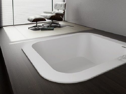 Quadratische Badewanne - ALFA FUSION - HIDROBOX by absara - Acryl / Wassermassage / für Chromotherapie