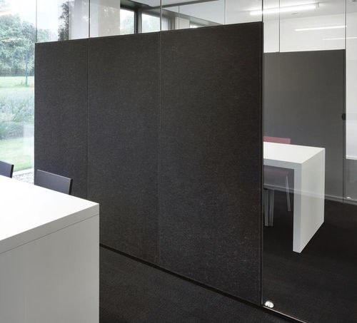 Wandmontierte Akustikplatte - BUZZIBACK - BuzziSpace - Stoff / rechteckig / perforiert