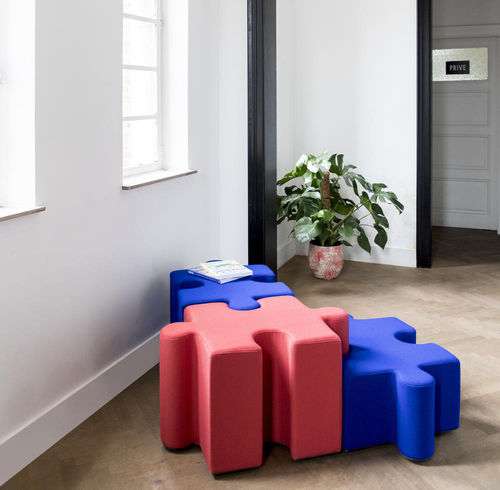 Modernes Sitzkissen - BUZZIPUZZLE - BuzziSpace - Stoff / Schaumstoff / quadratisch