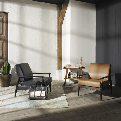 Moderner Besuchersessel - BUZZINORDIC ST100 - BuzziSpace - Stoff / Leder / Holz