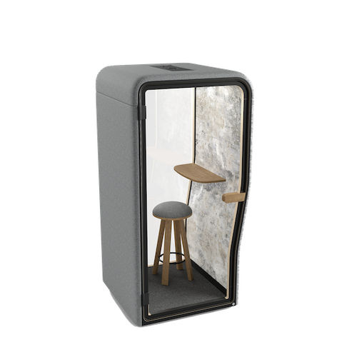 Akustik-Einzelarbeitsplatz - BUZZINEST BOOTH - BuzziSpace - für 1 Person / Holz / Stoff