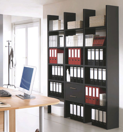 Modernes Bücherregal - EASY OFFICE - RÖHR-Bush - für Büro / Holz / schwarz
