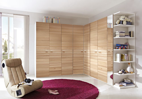 Eckkleiderschrank - NATIVO - RÖHR-Bush - modern / Holz / mit Schwingtür