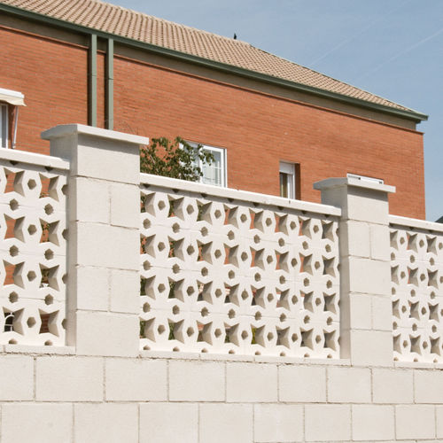 Fertigbeton-Schirmwand - ESTRELLA - Verniprens - für Garten / für Terrasse