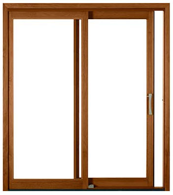 Glasschiebetür - PELLA® 450 - PELLA - Holz / mit Doppelverglasung
