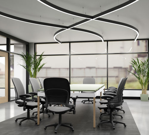 Hängeleuchte - ZYNN 2" LINES + ARCS  - SPI Lighting - LED / gebogen / Objekteinrichtung