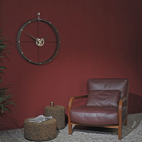 Moderne Uhr - DOBLE O PREMIUM - NOMON - wandmontiert / Analog / Nussbaum