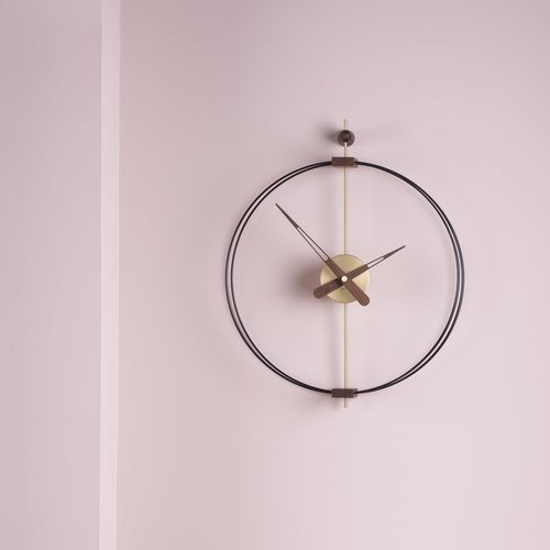 Moderne Uhr - MICRO BARCELONA - NOMON - wandmontiert / Analog / Nussbaum