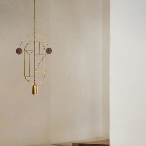 Hängelampe - DOTS - NOMON - Metall / Holz / modern