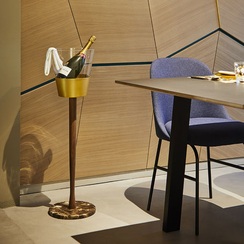 Glas-Champagnerkübel - NOMON - Aluminium / Holz / für Restaurants