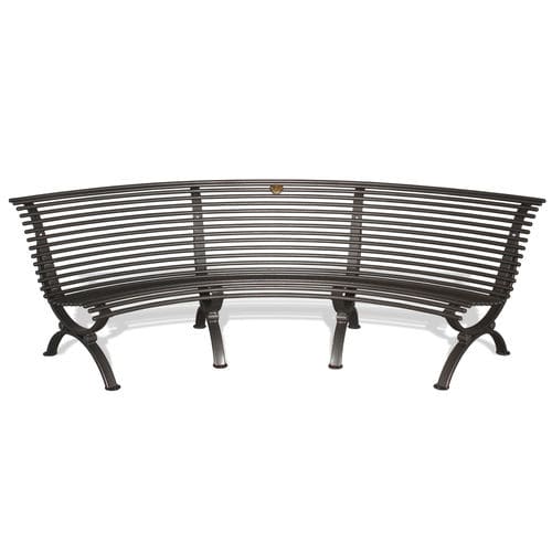 Klassische Bank für den öffentlichen Raum - CLEMATIS 298-V - DIMCAR s.r.l. - galvanisiertem Stahl / aus lackiertem Stahl / mit Rückenlehne