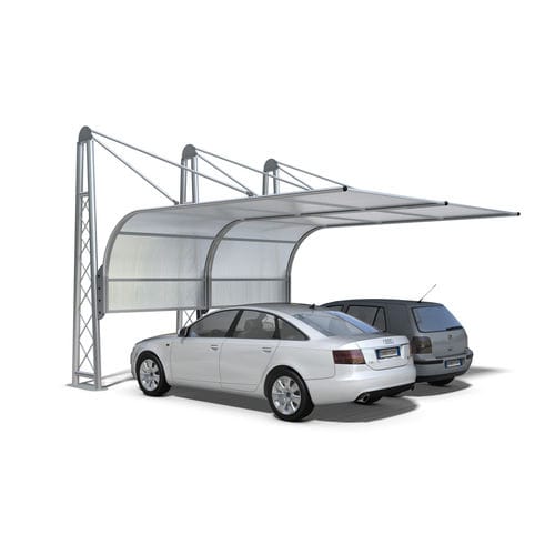 Carport für Parkplätze - AIRONE 336 - DIMCAR s.r.l. - galvanisiertem Stahl / Polycarbonat