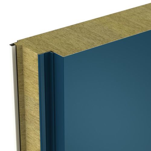 Sandwichpaneel für Fassaden - K-ROC EVOLUTION - Kingspan Insulation - einseitig metallbeschichtet / Steinwollekern