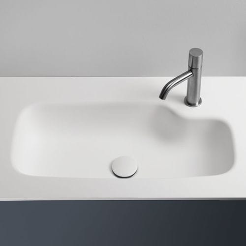 Eingebautes Waschbecken - POOL - F.lli Stocco s.r.l. - Verbundwerkstoff / antibakteriell / Hochglanz