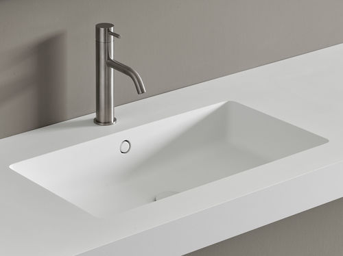 Wandhängendes Waschbecken - B-RIM - F.lli Stocco s.r.l. - Ocritech® / Hochglanz / rechteckig