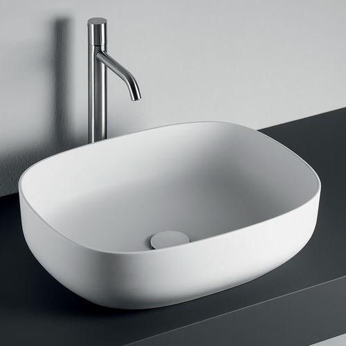 Aufsatzwaschbecken - BELT L - F.lli Stocco s.r.l. - Cristalplant® / Hochglanz / Mattfinish