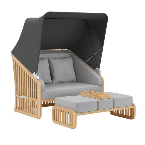 Modernes Sofa - NEWCASTLE - Garpa - für Außenbereich / Stoff / grau