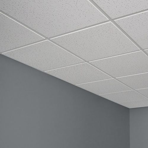 Akustikplatte für Decke - FISSURED™ BASIC - USG - Mineralfaser / quadratisch / glatt