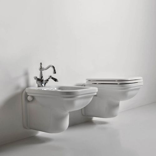 Wandhängendes WC - WALDORF - Ws Bath Collections - Keramik / für Gewerbegebrauch / mit eingebauter Spülung