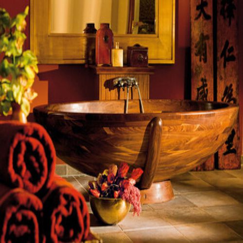 Runde Badewanne - MADERA - Ws Bath Collections - freistehend / zur beruflichen Nutzung / Holz