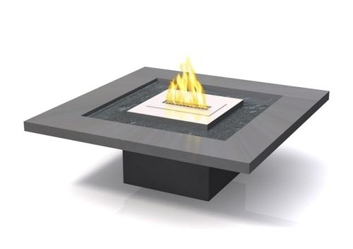 Moderner Couchtisch - 918 - Vulcania - Beton / quadratisch / mit Bioethanol-Brennkammer