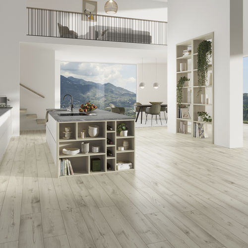 Holz-Laminatboden - GROTTINO WHITE - Swiss Krono / GRAND selection - schwimmend / Holzoptik / für Privatgebrauch