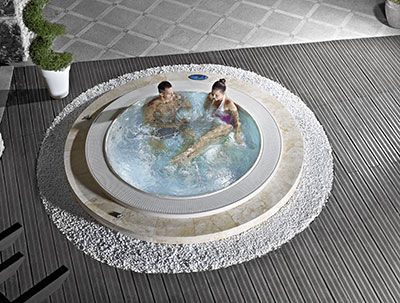 Einbau-Whirlpool - VIENNE - PISCINES MAGILINE - kreisförmig / Sechssitzer / für Privatgebrauch