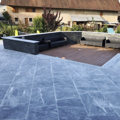 Marmor-Pflasterstein - BLUE OF THE NIL - CREA STONE - für Außenbereich / für den Innenraum / gebürstet