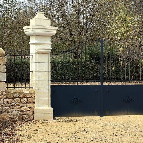 Naturstein-Steinplatte - COLUMN - CREA STONE - für Umzäunungen / für Pfeiler / gebürstet