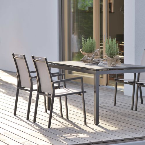 Moderner Gartenstuhl - LEVANTO - STERN MOEBEL - für Außenbereich / Textilene / Gestell aus Aluminium